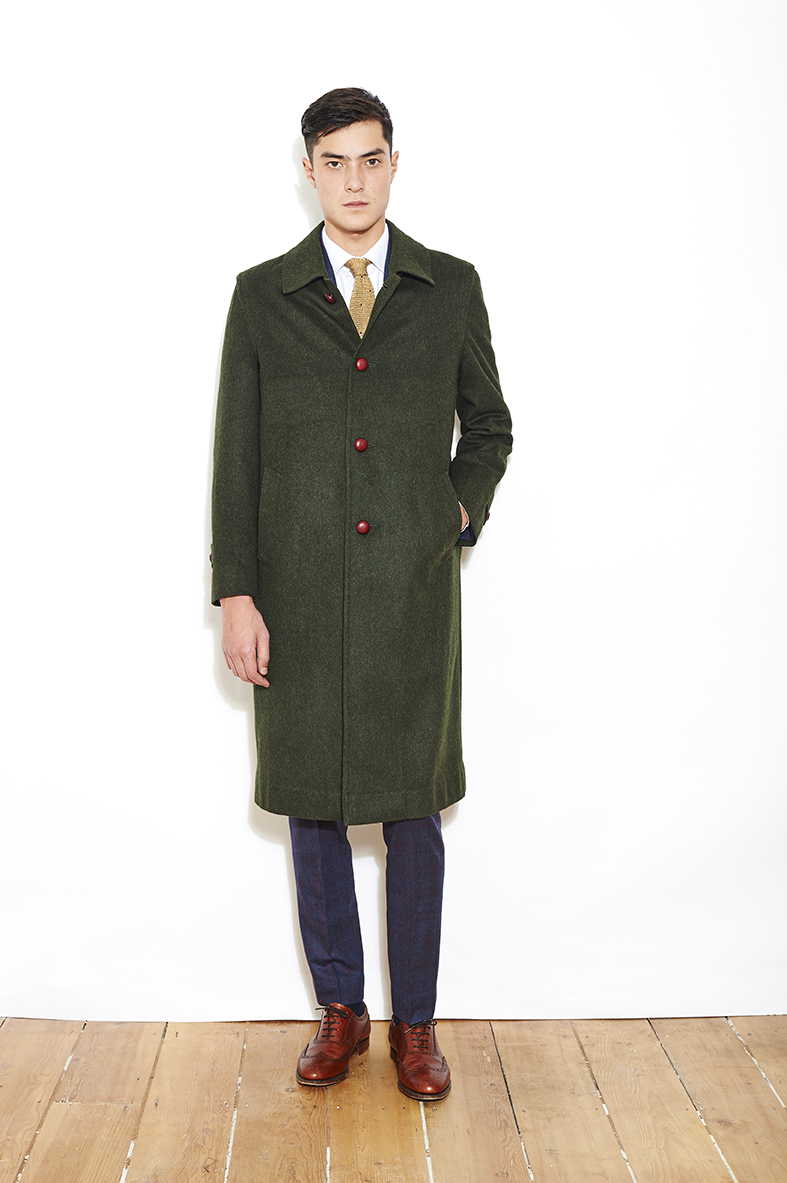 Green Tyrol Wool Alpaca Overcoat